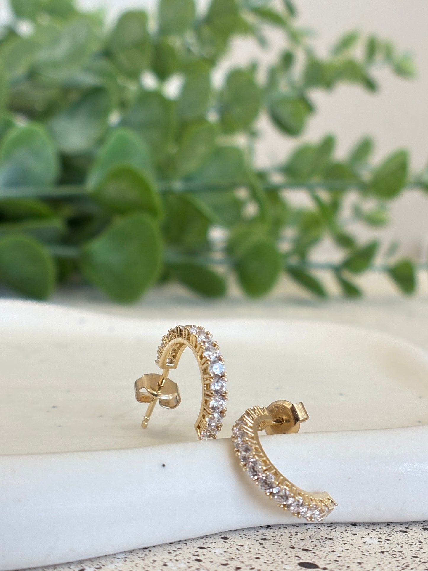 Earrings with zircona